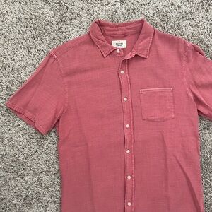 Marine Layer Stretch Selvage Short Sleeve Button Up